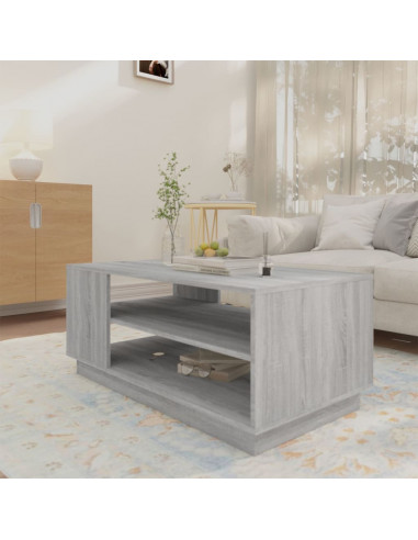 Tavolino da Salotto Grigio Sonoma 102x55x43 cm in Truciolato