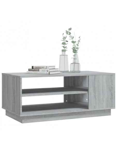 Tavolino da Salotto Grigio Sonoma 102x55x43 cm in Truciolato