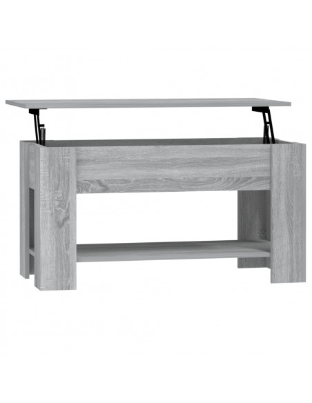 Tavolino da Salotto Grigio Sonoma 101x49x52cm Legno Multistrato