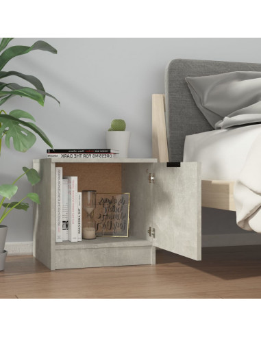 Comodino Grigio Cemento 40x39x40 cm