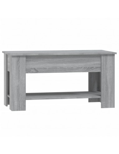 Tavolino da Salotto Grigio Sonoma 101x49x52cm Legno Multistrato