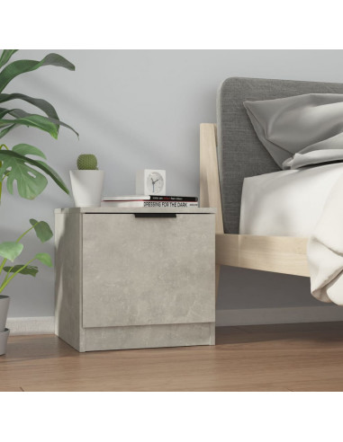 Comodini 2 pz Grigio Cemento 40x39x40 cm