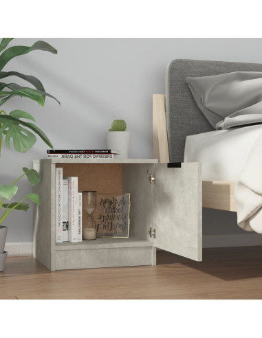 Comodini 2 pz Grigio Cemento 40x39x40 cm