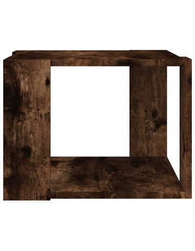 Tavolino da Salotto Rovere Fumo 40x40x43cm Legno Ingegnerizzato