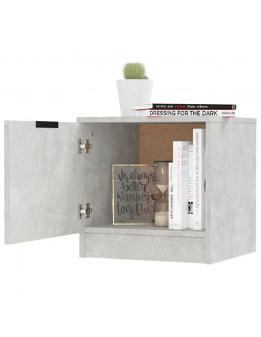 Comodini 2 pz Grigio Cemento 40x39x40 cm