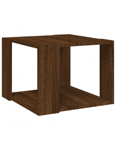 Tavolino Salotto Rovere Marrone 40x40x30cm Legno Ingegnerizzato