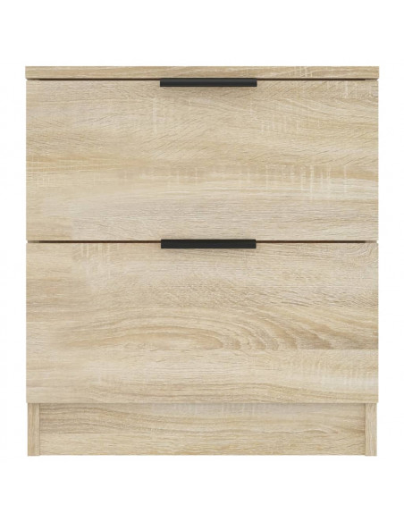 Comodini 2 pz Rovere Sonoma in Legno Multistrato