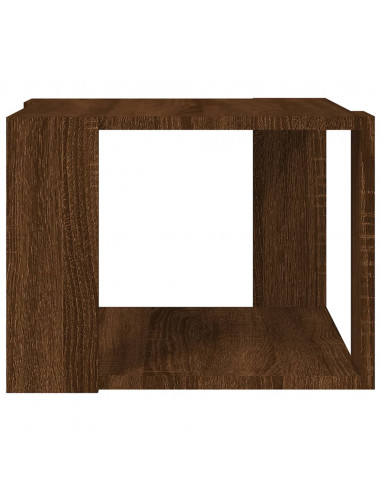 Tavolino Salotto Rovere Marrone 40x40x30cm Legno Ingegnerizzato