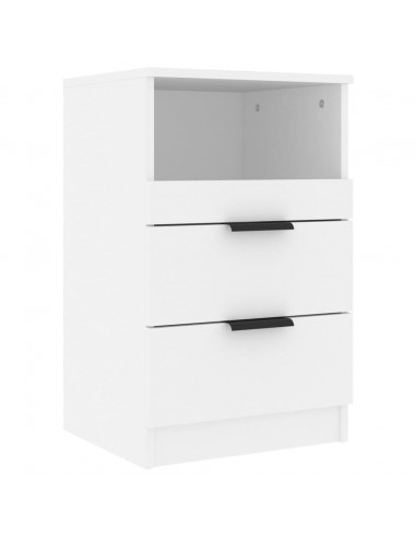 Comodino a Muro Bianco in Legno Multistrato