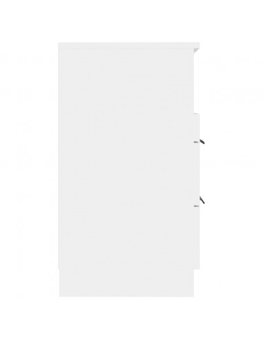 Comodino a Muro Bianco in Legno Multistrato