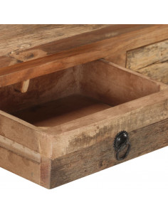 Tavolo Consolle 90,5x30x75cm in Legno di Acacia e di Recupero 2