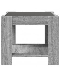 Tavolino Salotto con LED Grigio Sonoma 53x53x45 cm Multistrato 2