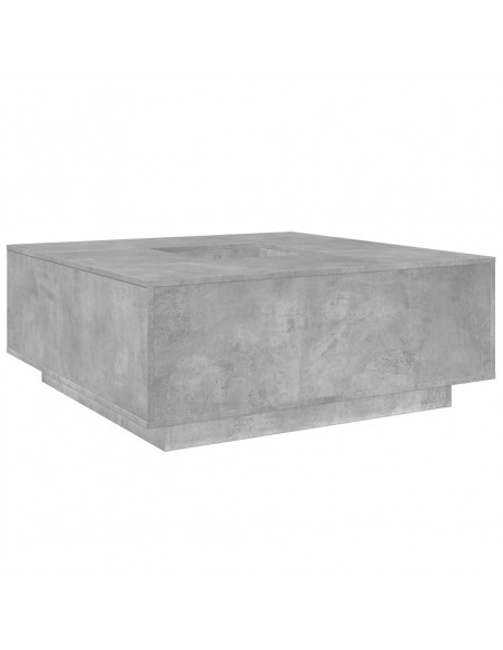 Tavolino Salotto Grigio Cemento 100x100x40 cm Legno Multistrato