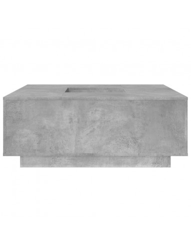 Tavolino Salotto Grigio Cemento 100x100x40 cm Legno Multistrato