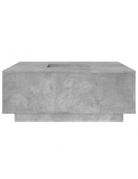 Tavolino Salotto Grigio Cemento 100x100x40 cm Legno Multistrato