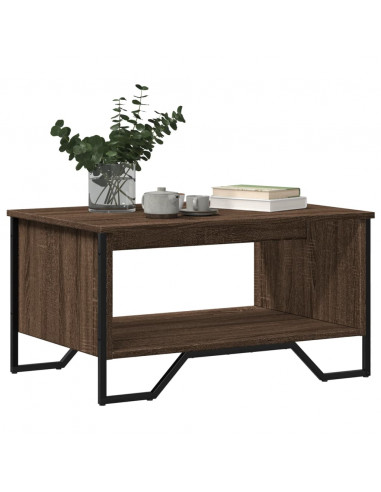 Tavolino da Salotto Rovere Marrone 75x51x40cm Legno Multistrato