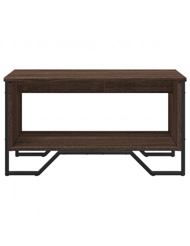 Tavolino da Salotto Rovere Marrone 75x51x40cm Legno Multistrato