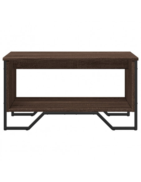 Tavolino da Salotto Rovere Marrone 75x51x40cm Legno Multistrato