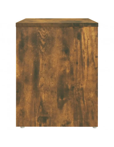 Comodino Rovere Fumo 40x30x40 cm in Legno Multistrato