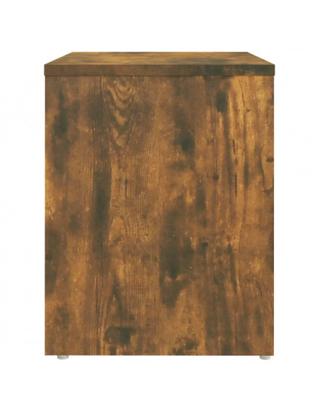 Comodino Rovere Fumo 40x30x40 cm in Legno Multistrato