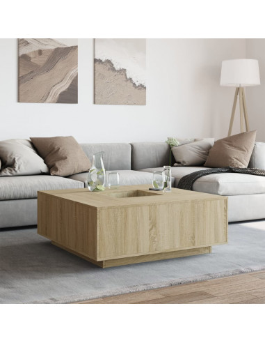 Tavolino Salotto Rovere Sonoma 100x100x40 cm Legno Multistrato