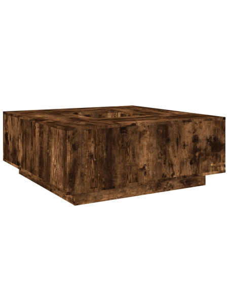 Tavolino da Salotto Rovere Fumo 100x100x40 cm Legno Multistrato