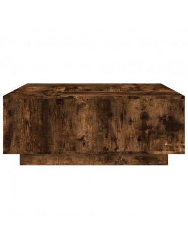 Tavolino da Salotto Rovere Fumo 100x100x40 cm Legno Multistrato