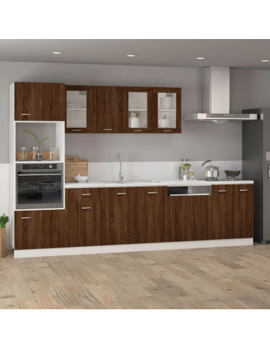 Mobile Pensile Rovere Marrone 39,5x31x60cm in Legno Multistrato