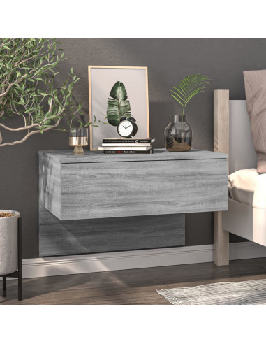 Comodini a Muro 2 pz Grigio Sonoma