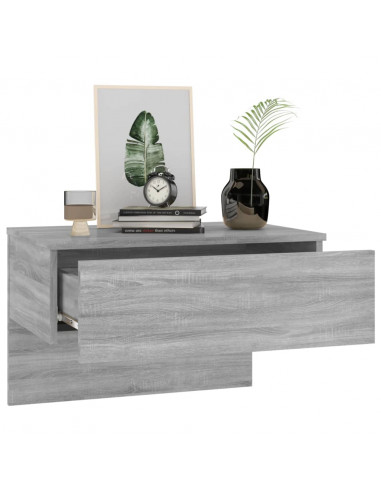 Comodini a Muro 2 pz Grigio Sonoma