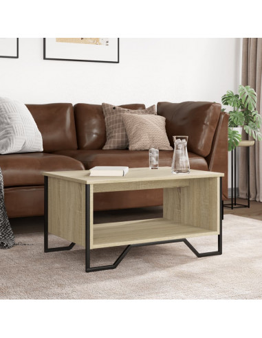 Tavolino da Salotto Rovere Sonoma 75x51x40 cm Legno Multistrato