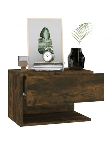 Comodino a Muro Rovere Fumo