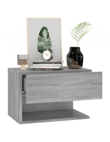 Comodini a Muro 2 pz Grigio Sonoma