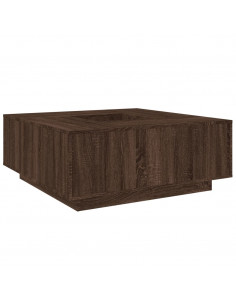 Tavolino Salotto Rovere Marrone 100x100x40 cm Legno Multistrato 2