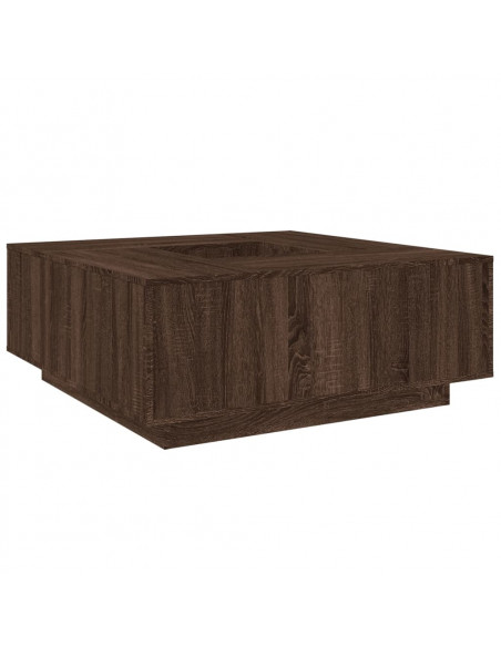 Tavolino Salotto Rovere Marrone 100x100x40 cm Legno Multistrato