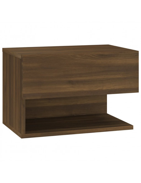 Comodini a Muro 2 pz Rovere Marrone