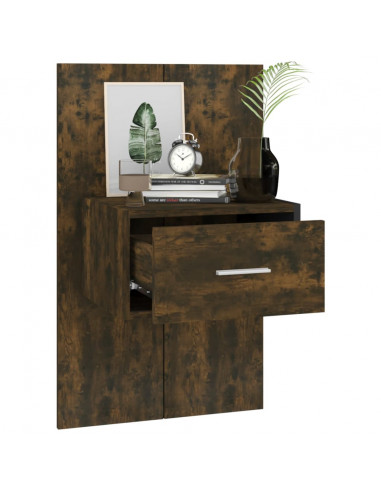 Comodino a Muro Rovere Fumo
