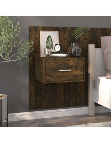 Comodini a Muro 2 pz Rovere Fumo