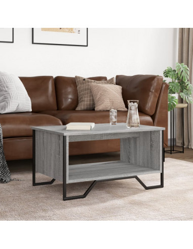 Tavolino da Salotto Grigio Sonoma 75x51x40 cm Legno Multistrato