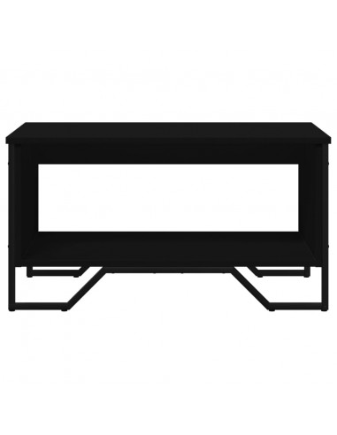 Tavolino da Salotto Nero 75x51x40 cm in Legno Multistrato