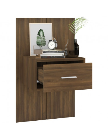 Comodino a Muro Rovere Marrone