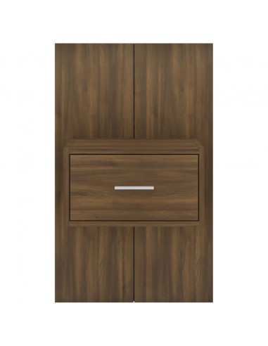 Comodino a Muro Rovere Marrone