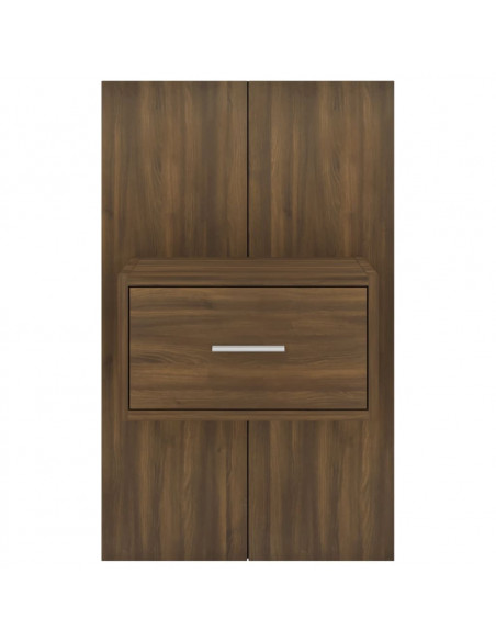 Comodino a Muro Rovere Marrone