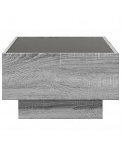 Tavolino Salotto con LED Grigio Sonoma 70x50x30 cm Multistrato 2
