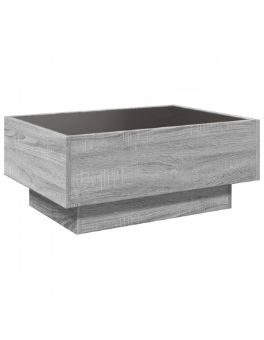 Tavolino Salotto con LED Grigio Sonoma 70x50x30 cm Multistrato