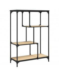 Libreria Rovere Sonoma 81x36x115 cm Legno Multistrato e Acciaio 2