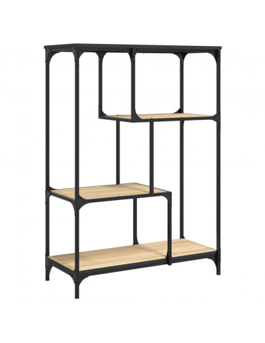 Libreria Rovere Sonoma 81x36x115 cm Legno Multistrato e Acciaio