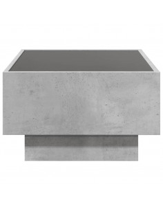 Tavolino Salotto con LED Grigio Cemento 70x50x30 cm Multistrato 2