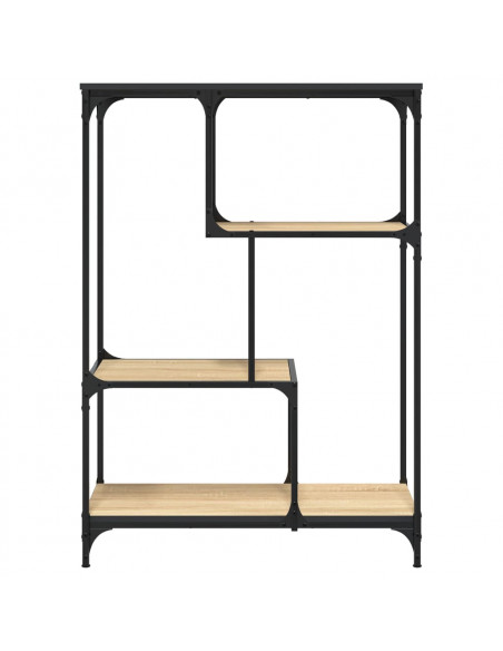 Libreria Rovere Sonoma 81x36x115 cm Legno Multistrato e Acciaio