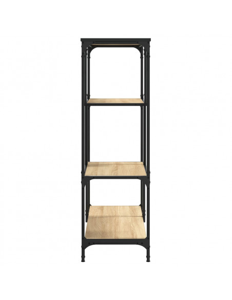 Libreria Rovere Sonoma 81x36x115 cm Legno Multistrato e Acciaio